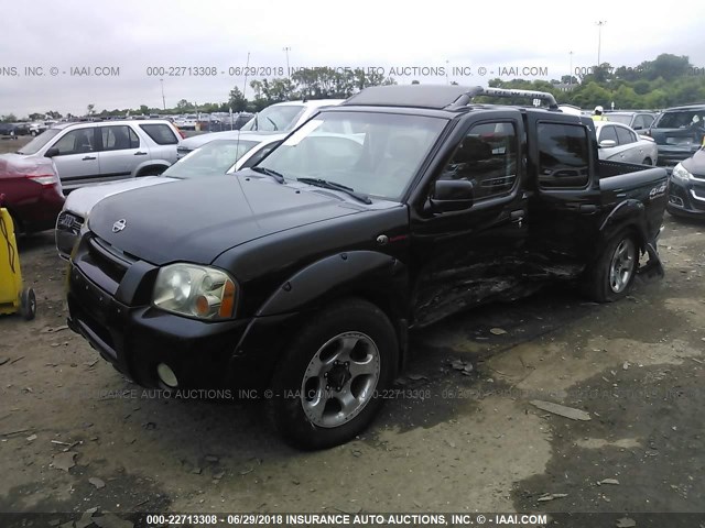 1N6MD27Y71C385695 - 2001 NISSAN FRONTIER CREW CAB SC BLACK photo 2