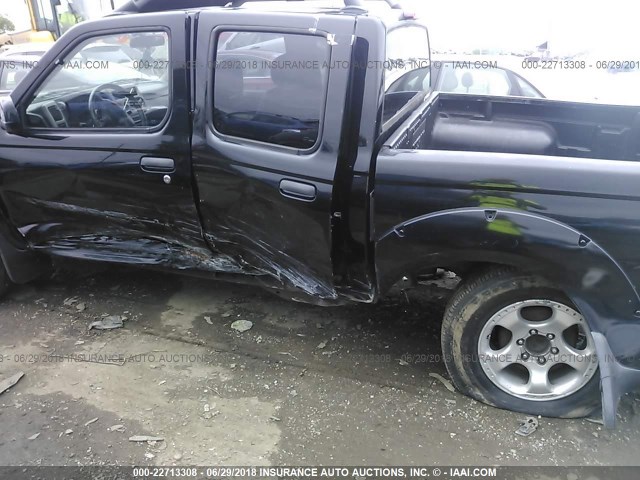 1N6MD27Y71C385695 - 2001 NISSAN FRONTIER CREW CAB SC BLACK photo 6