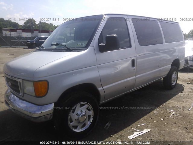 1FBNE31L47DA69265 - 2007 FORD ECONOLINE E350 SUPER DUTY WAGON SILVER photo 2