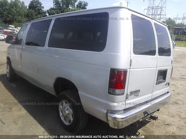 1FBNE31L47DA69265 - 2007 FORD ECONOLINE E350 SUPER DUTY WAGON SILVER photo 3