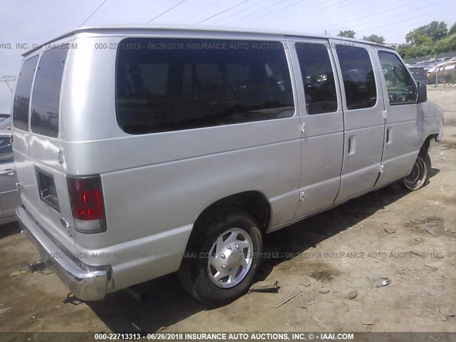 1FBNE31L47DA69265 - 2007 FORD ECONOLINE E350 SUPER DUTY WAGON SILVER photo 4