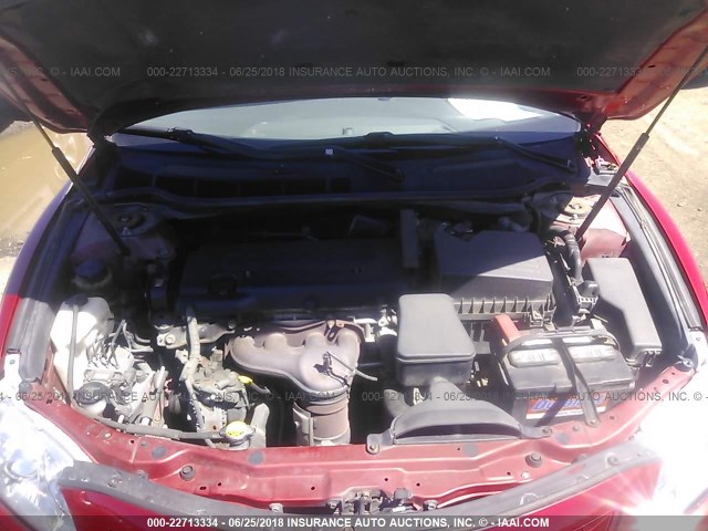 4T1BE46K57U137539 - 2007 TOYOTA CAMRY NEW GENERAT CE/LE/XLE/SE RED photo 10