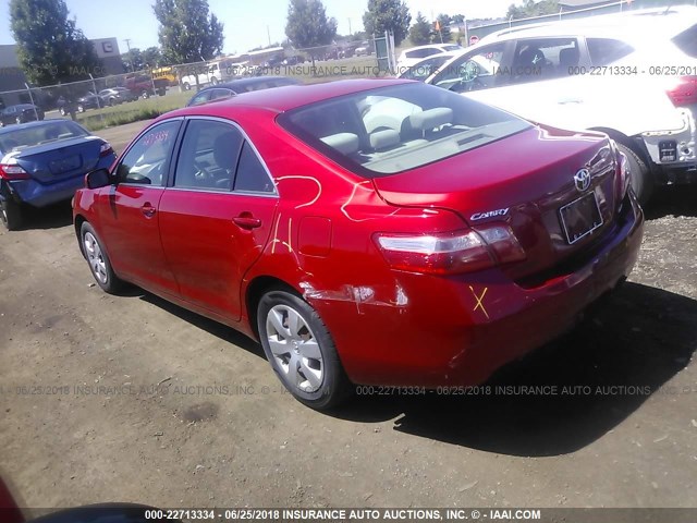 4T1BE46K57U137539 - 2007 TOYOTA CAMRY NEW GENERAT CE/LE/XLE/SE RED photo 3