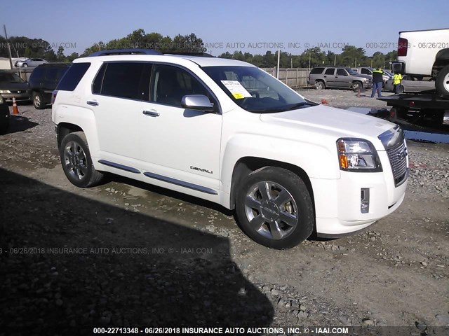 2GKFLUE38F6129314 - 2015 GMC TERRAIN DENALI WHITE photo 1