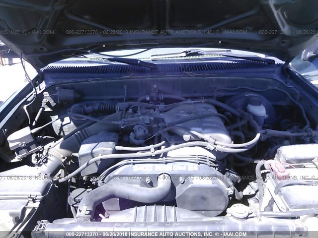 5TEHN72N12Z032464 - 2002 TOYOTA TACOMA DOUBLE CAB 绿色 照片 10