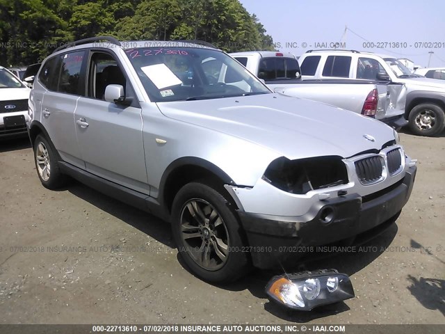 WBXPA93485WD24032 - 2005 BMW X3 3.0I SILVER photo 1