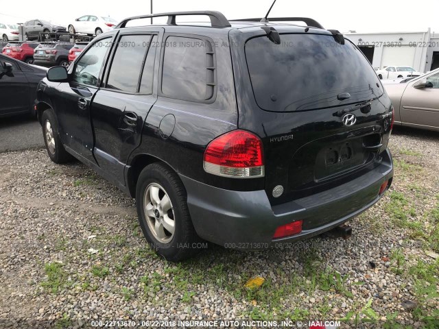 KM8SC13DX5U987545 - 2005 HYUNDAI SANTA FE GLS/LX BLACK photo 3