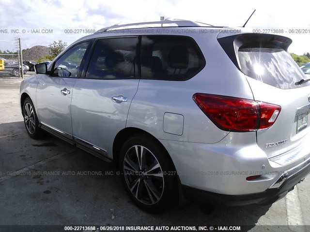 5N1DR2MN1HC642595 - 2017 NISSAN PATHFINDER S/SV/SL/PLATINUM SILVER photo 3