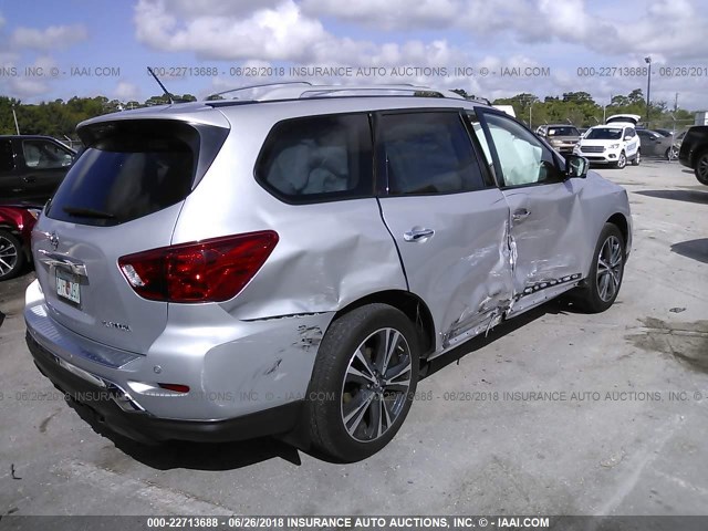 5N1DR2MN1HC642595 - 2017 NISSAN PATHFINDER S/SV/SL/PLATINUM SILVER photo 4