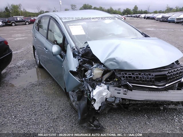 JTDZN3EU7D3209584 - 2013 TOYOTA PRIUS V GREEN photo 6