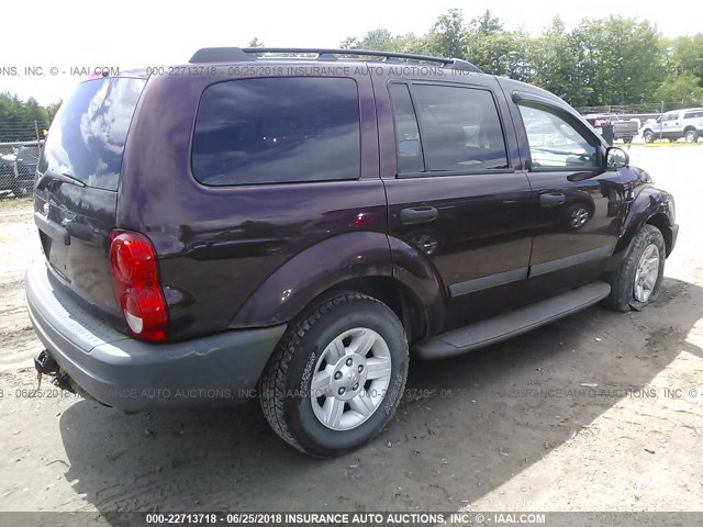 1D4HB38N75F554125 - 2005 DODGE DURANGO ST 勃艮第红 照片 4