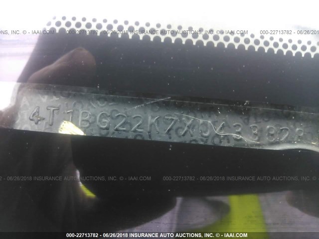 4T1BG22K7XU433828 - 1999 TOYOTA CAMRY CE/LE/XLE TAN photo 9