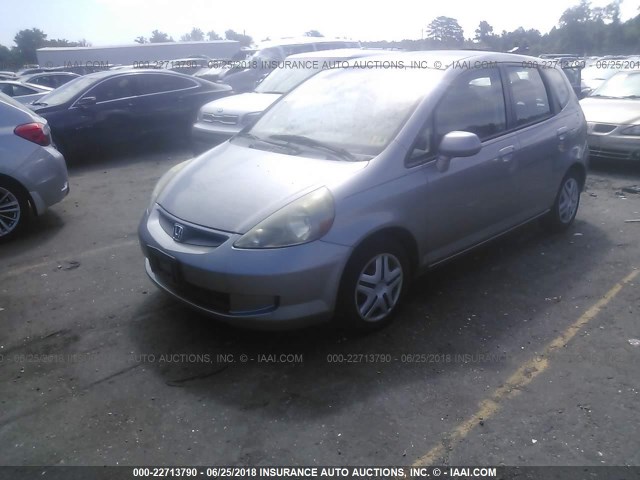 JHMGD38477S005608 - 2007 HONDA FIT GRAY photo 2