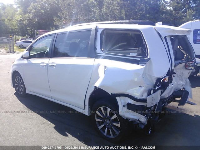 5TDDZ3DC6JS192164 - 2018 TOYOTA SIENNA XLE/LIMITED WHITE photo 3