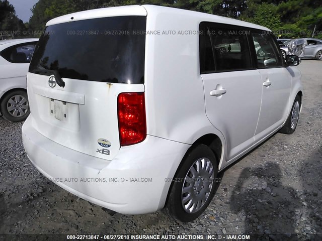 JTLKE50E581043147 - 2008 TOYOTA SCION XB 白色 照片 4