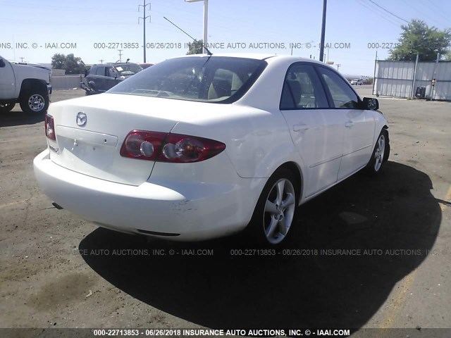 1YVFP80D945N26363 - 2004 MAZDA 6 S WHITE photo 4