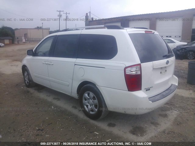 KNDMB233196311119 - 2009 KIA SEDONA EX/LX WHITE photo 3