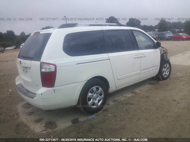 KNDMB233196311119 - 2009 KIA SEDONA EX/LX WHITE photo 4