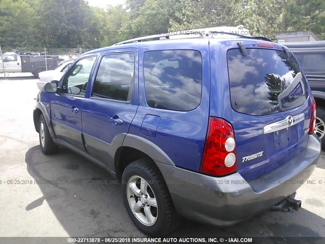 4F2CZ96195KM16471 - 2005 MAZDA TRIBUTE S BLUE photo 3