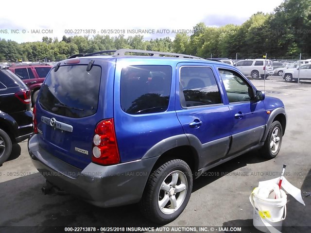 4F2CZ96195KM16471 - 2005 MAZDA TRIBUTE S BLUE photo 4