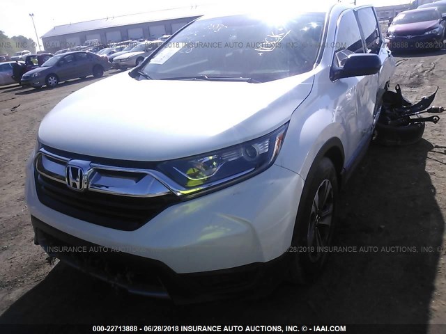 2HKRW6H32HH200528 - 2017 HONDA CR-V LX WHITE photo 2