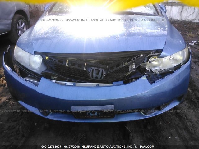 JHMFA3F20BS001351 - 2011 HONDA CIVIC HYBRID BLUE photo 6