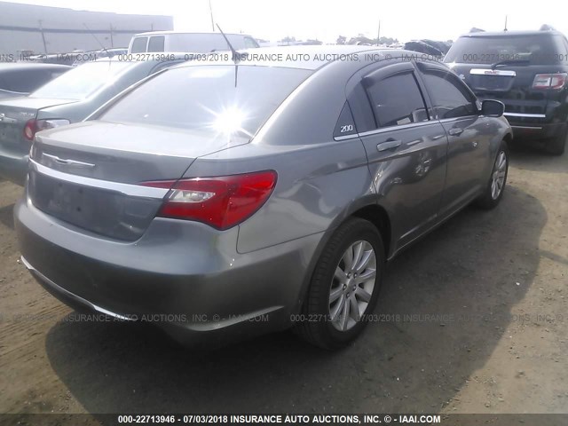 1C3CCBBB0DN553114 - 2013 CHRYSLER 200 TOURING GRAY photo 4