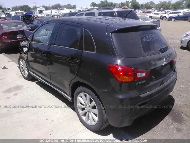 JA4AR4AU5BZ006016 - 2011 MITSUBISHI OUTLANDER SPORT SE BLACK photo 3