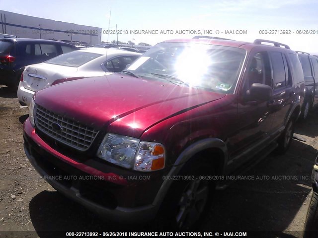 1FMDU74W03UB54696 - 2003 FORD EXPLORER EDDIE BAUER RED photo 2