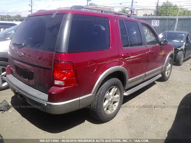 1FMDU74W03UB54696 - 2003 FORD EXPLORER EDDIE BAUER RED photo 4