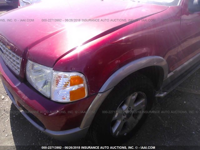 1FMDU74W03UB54696 - 2003 FORD EXPLORER EDDIE BAUER RED photo 6