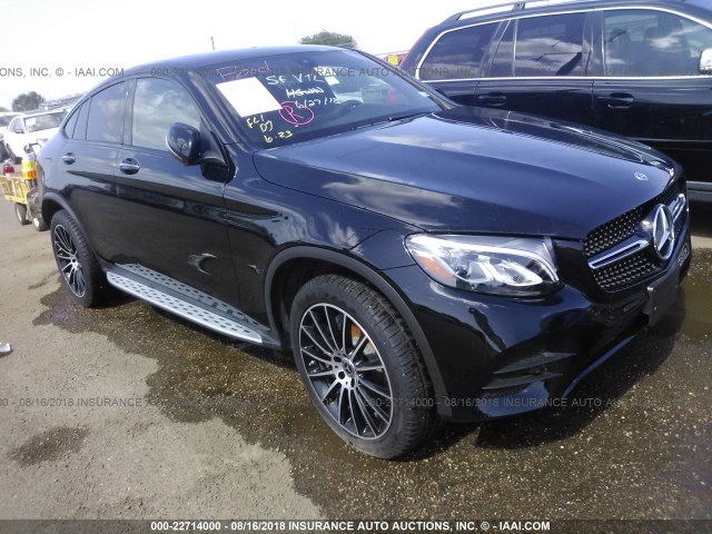 WDC0J4KB3JF413512 - 2018 MERCEDES-BENZ GLC COUPE 300 4MATIC BLACK photo 1