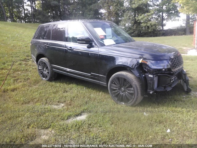 SALGS2RK9JA387872 - 2018 LAND ROVER RANGE ROVER HSE BLACK photo 1