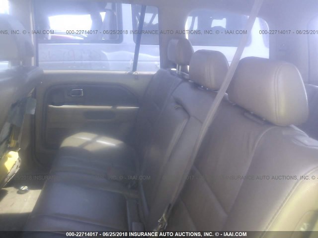 5FNYF18576B001759 - 2006 HONDA PILOT EX BLACK photo 8