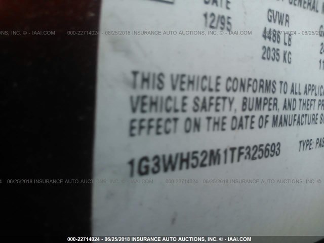1G3WH52M1TF325693 - 1996 OLDSMOBILE CUTLASS SUPREME SL 红色 照片 9