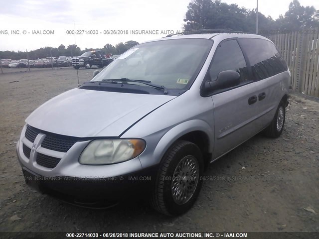 1B4GP25B31B173725 - 2001 DODGE CARAVAN SE SILVER photo 2