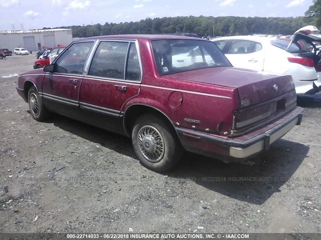 1G4HR54C2MH463867 - 1991 BUICK LESABRE LIMITED RED photo 3