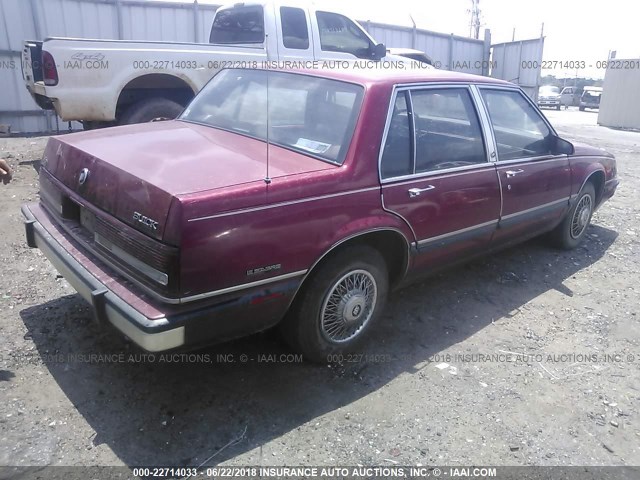 1G4HR54C2MH463867 - 1991 BUICK LESABRE LIMITED RED photo 4