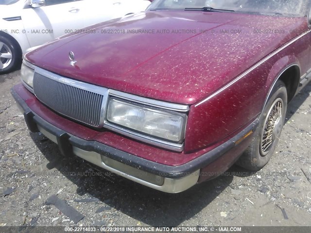 1G4HR54C2MH463867 - 1991 BUICK LESABRE LIMITED RED photo 6