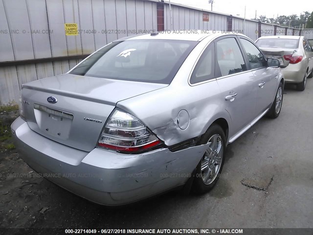 1FAHP25W59G106333 - 2009 FORD TAURUS LIMITED SILVER photo 4