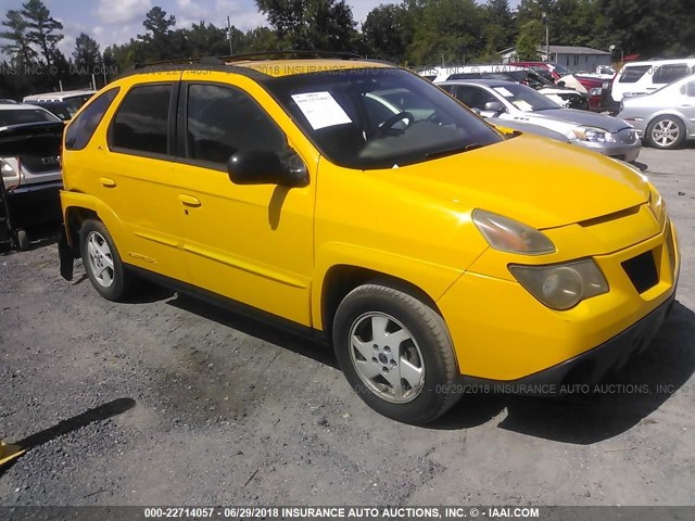 3G7DA03E82S565774 - 2002 PONTIAC AZTEK YELLOW photo 1