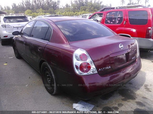 1N4AL11D25C152652 - 2005 NISSAN ALTIMA S/SL MAROON photo 3