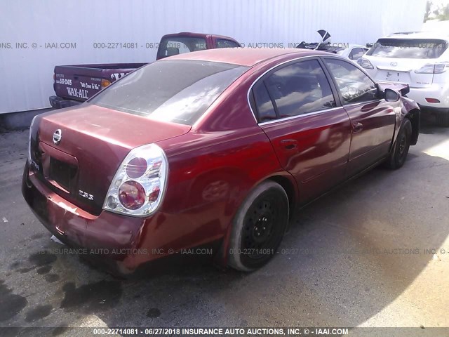 1N4AL11D25C152652 - 2005 NISSAN ALTIMA S/SL MAROON photo 4