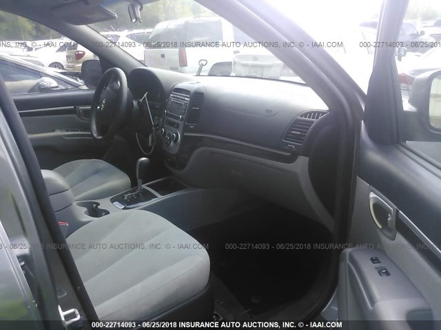 5NMSG13D09H255074 - 2009 HYUNDAI SANTA FE GLS GRAY photo 5