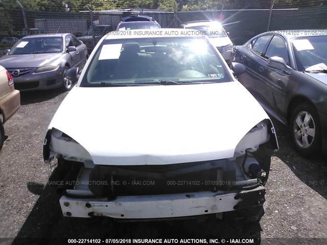 1G1ZT52825F103254 - 2005 CHEVROLET MALIBU LS თეთრი ფოტო 6