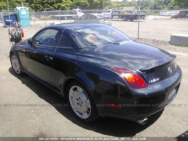 JTHFN48Y130045903 - 2003 LEXUS SC 430 GREEN photo 3