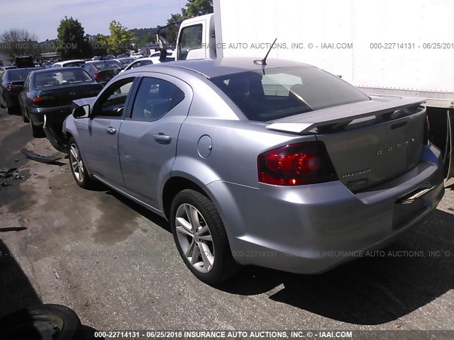 1C3CDZCB5DN557020 - 2013 DODGE AVENGER SXT SILVER photo 3