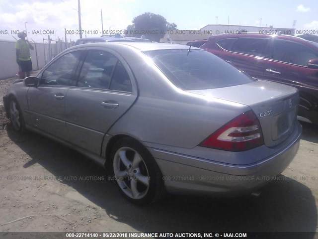 WDBRF52H06F742246 - 2006 MERCEDES-BENZ C GENERATION 2006 230 SILVER photo 3