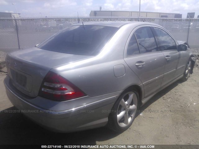 WDBRF52H06F742246 - 2006 MERCEDES-BENZ C GENERATION 2006 230 SILVER photo 4