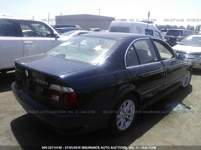 WBADT43403G033877 - 2003 BMW 525 I AUTOMATIC BLUE photo 4